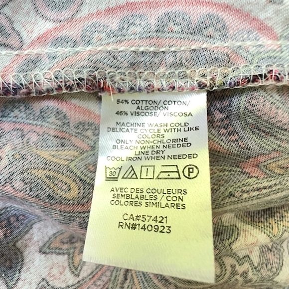 LOFT | NWOT PINK PAISLEY DROP WAIST TIERED RUFFLE DRESS BOHO COTTON BLEND SMALL - Picture 9 of 10